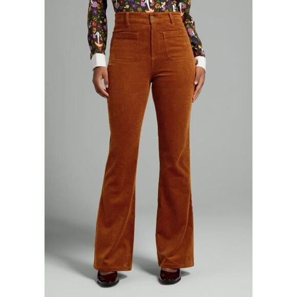 Modcloth Corduroy Flare-Leg Pants - NWT - Brown - 20W - Picture 1 of 7